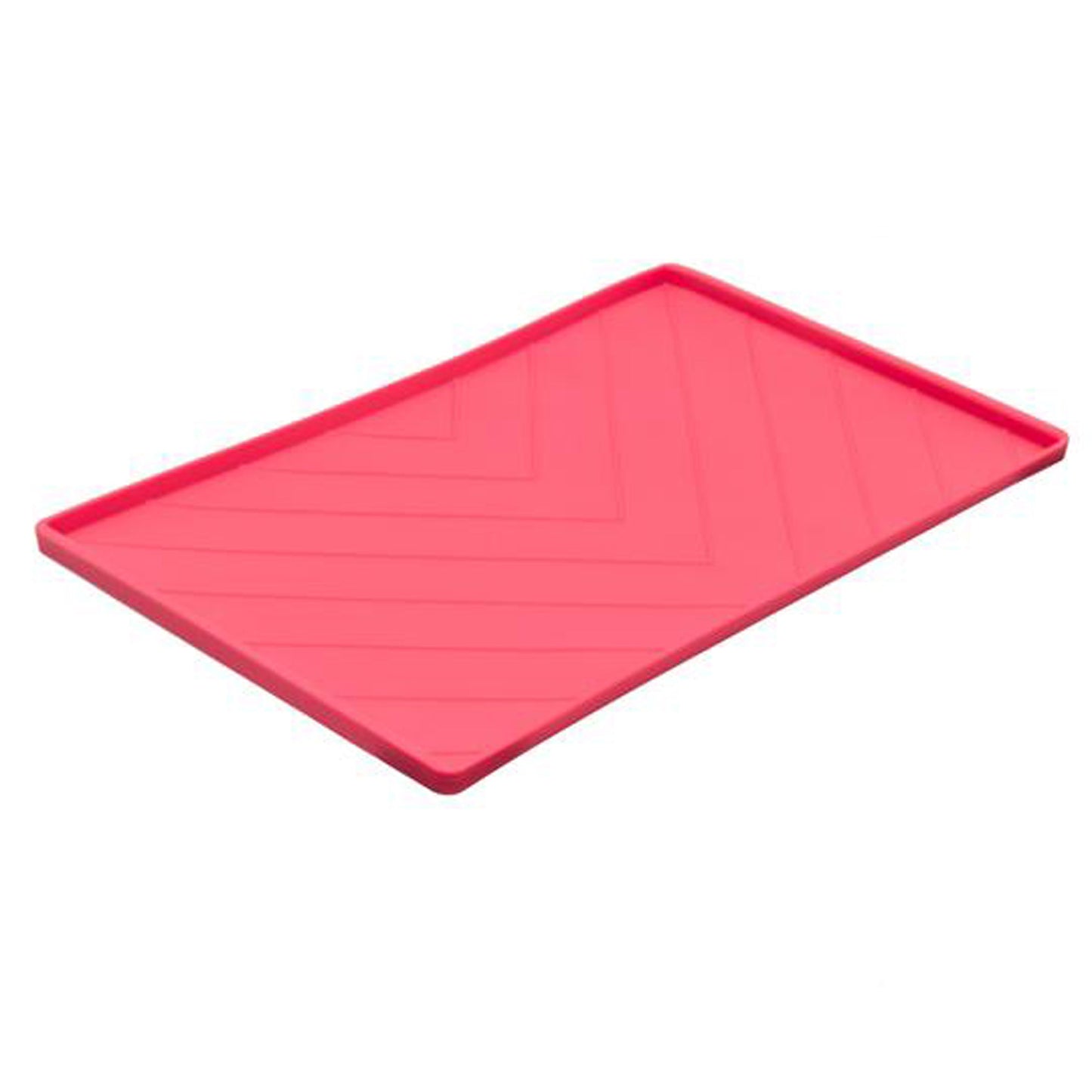 Silicone Non-Slip Dog Bowl Mat with Raised Edge to Contain the Spills, Medium 19.7"x11.8"