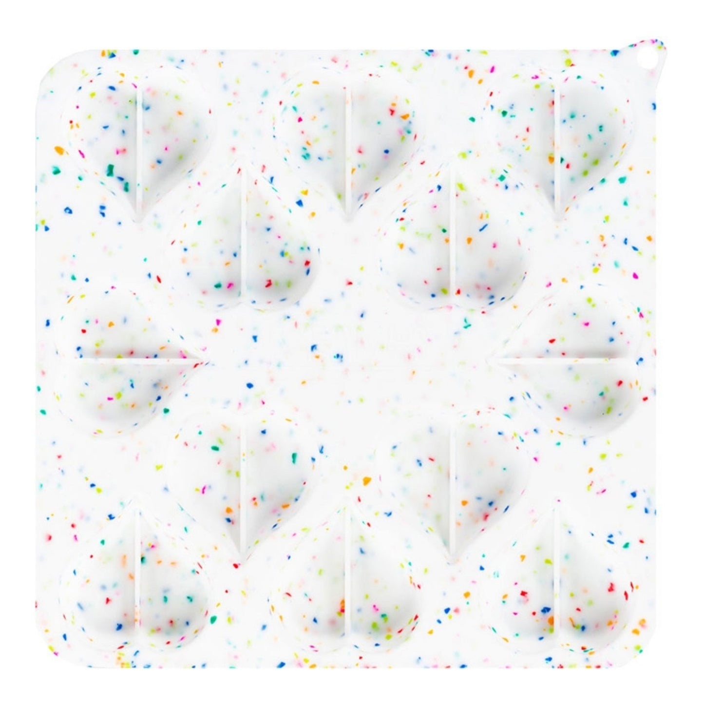 Confetti Heart Shape Silicone Bake and Freeze Dog Treat Molds