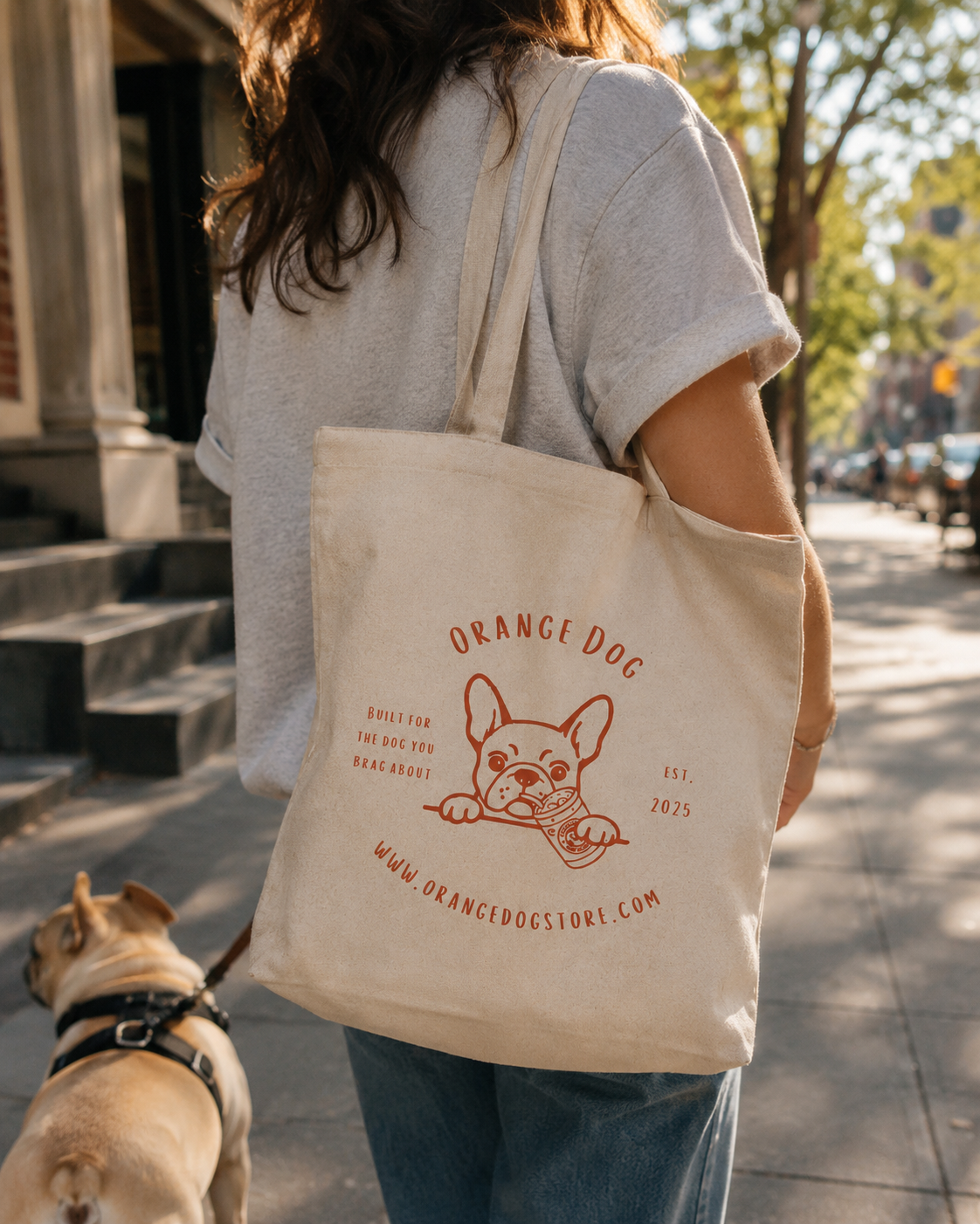 Orange Dog Canvas Tote Bag – Built for the Dog You Brag About