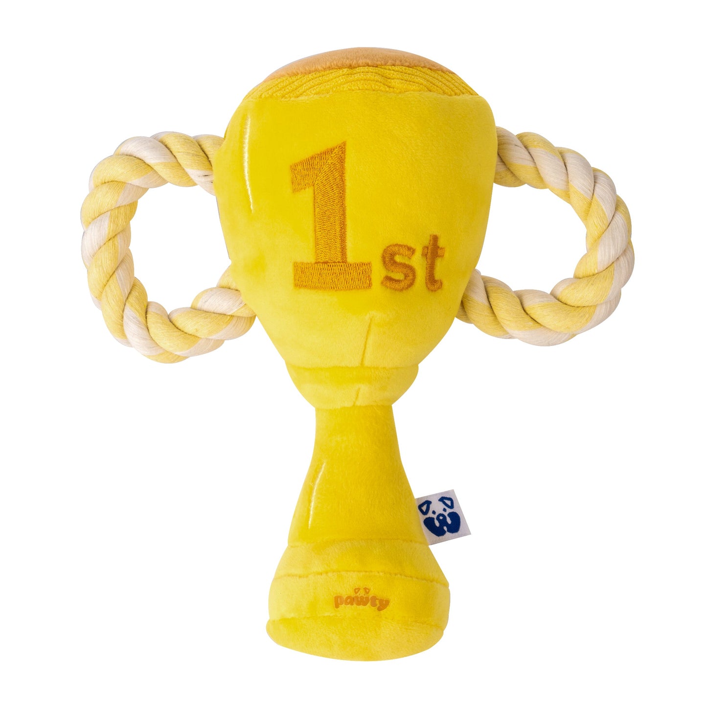 Trophy interactive plush dog toy