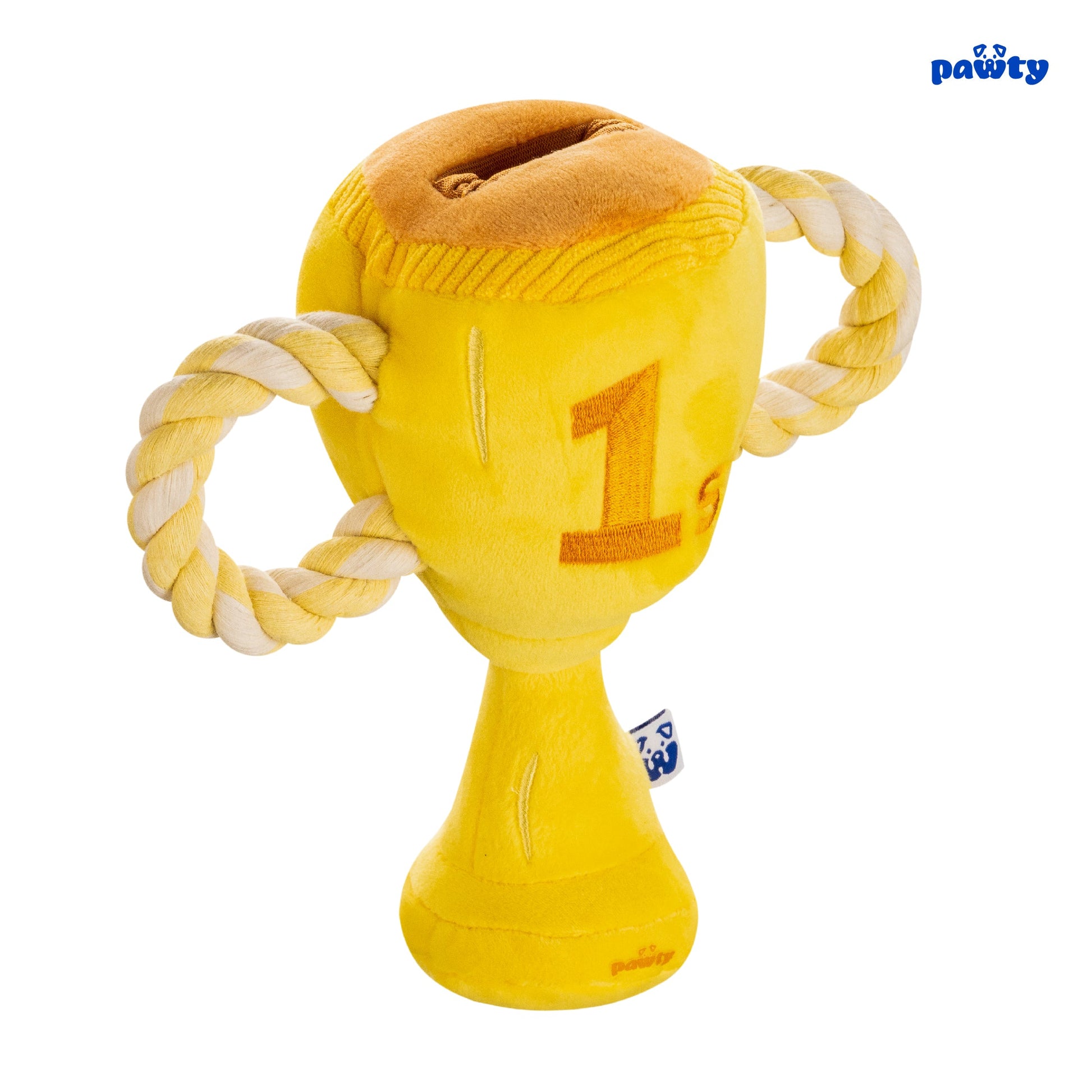 Trophy dog toy treat slot