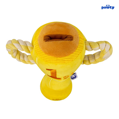 Trophy dog toy tug rope