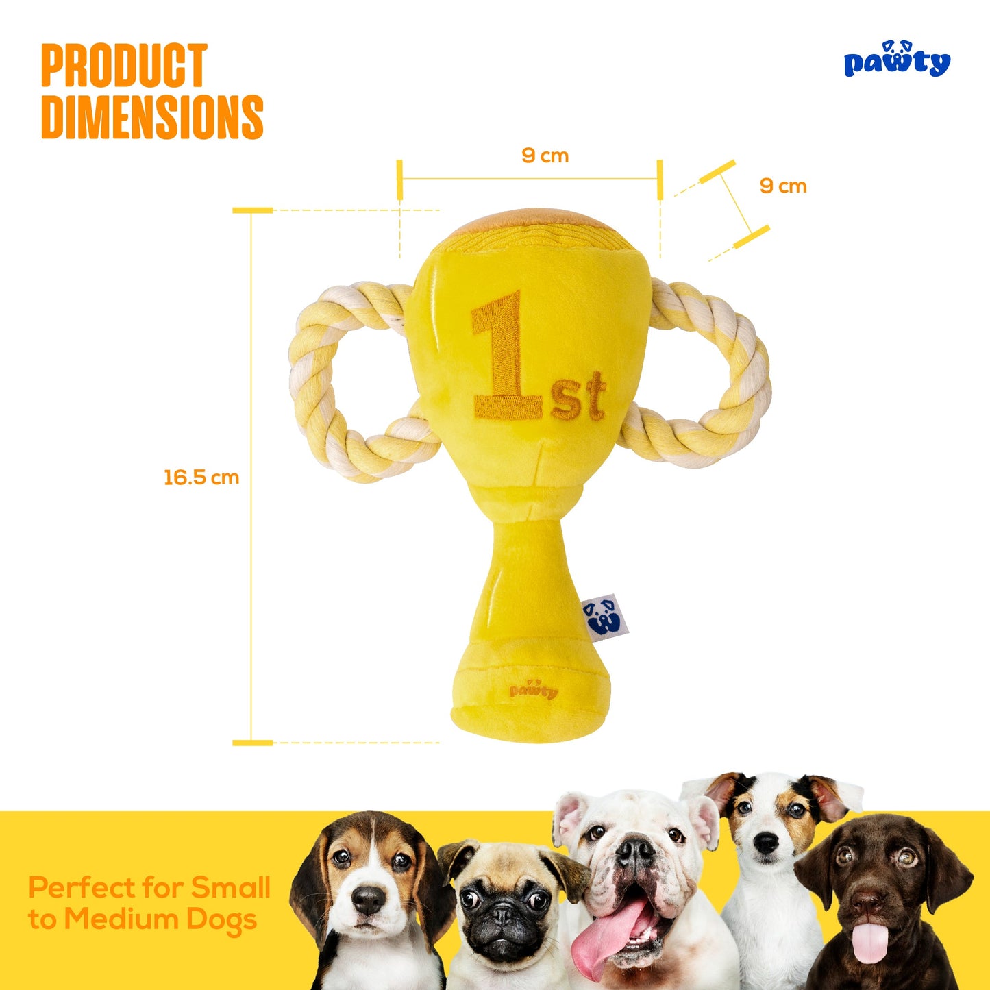 Trophy dog toy detail