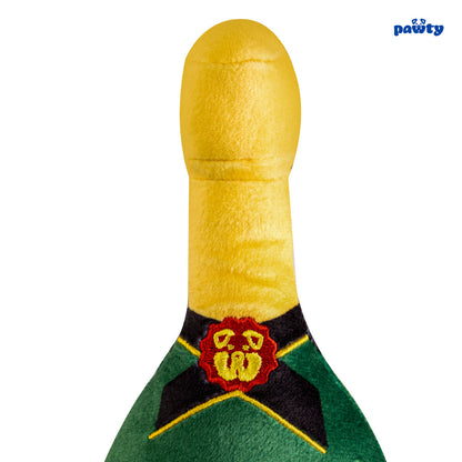 Champagne dog toy detail