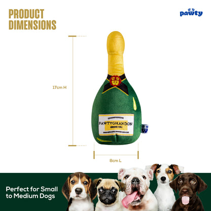 Champagne dog toy lifestyle