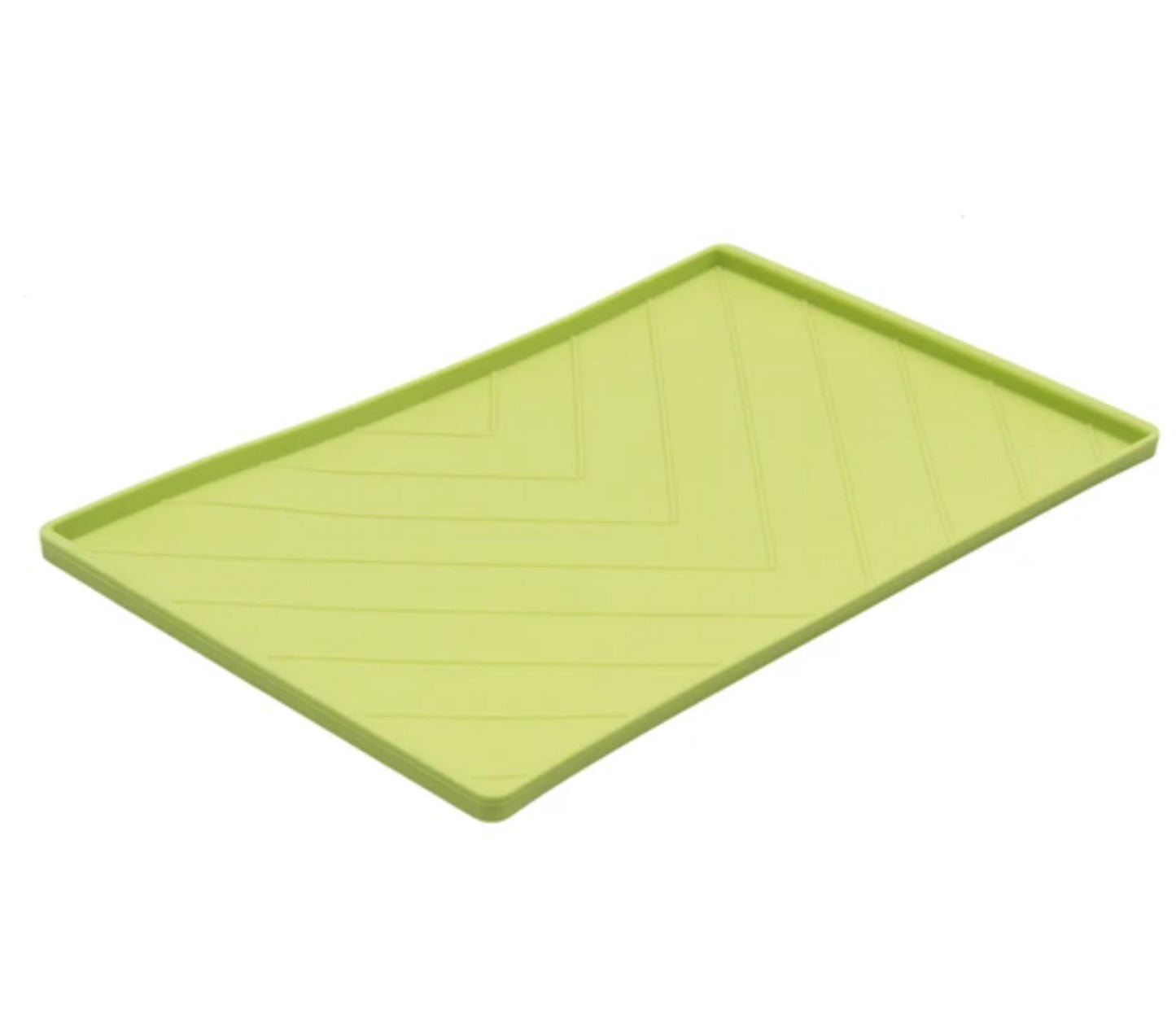 Silicone Non-Slip Dog Bowl Mat with Raised Edge to Contain the Spills, Medium 19.7"x11.8"