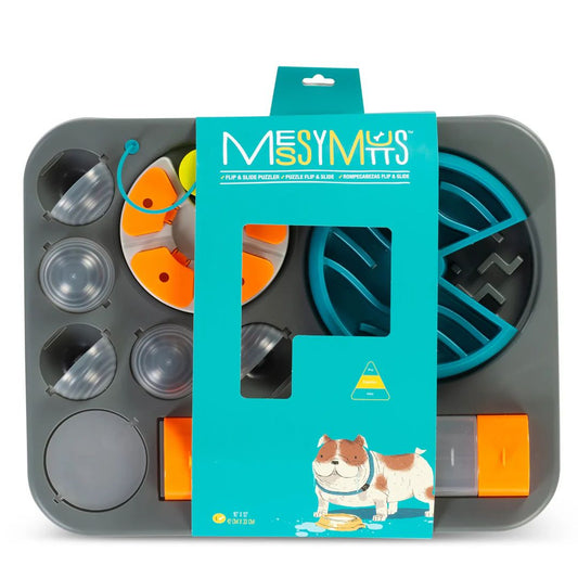 Messy Mutts Flip'n Slide Puzzler, Large Dog Puzzle, 16.5" x 13"