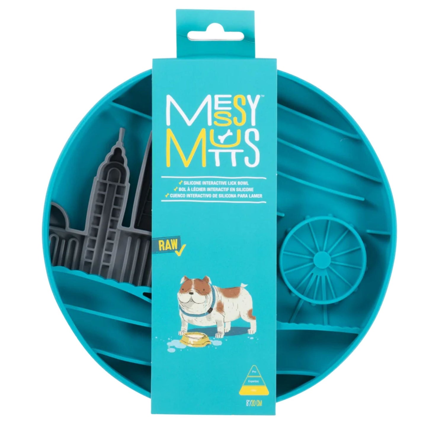 Urban City Scene 8" Silicone Therapeutic Dog Lick Bowl-Interactive Dog Feeder