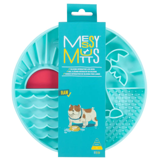 Beach Scene 8" Silicone Therapeutic Dog Lick Bowl-Interactive Dog Feeder