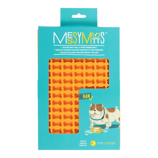 Mini Silicone Bake and Freeze Dog Treat Maker - Pack of 2 (Bone Shape)