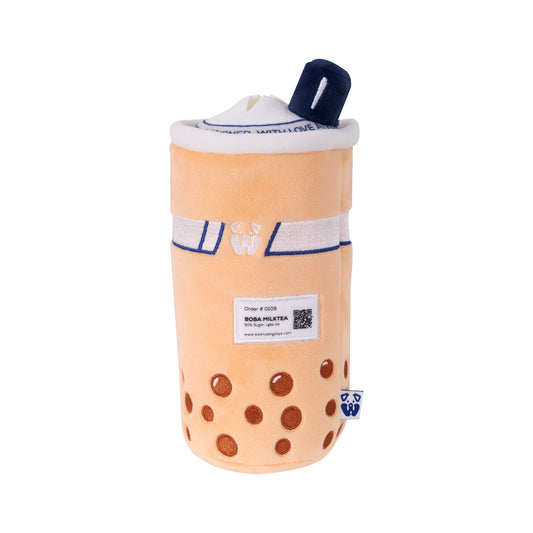 Boba bubble tea plush dog toy
