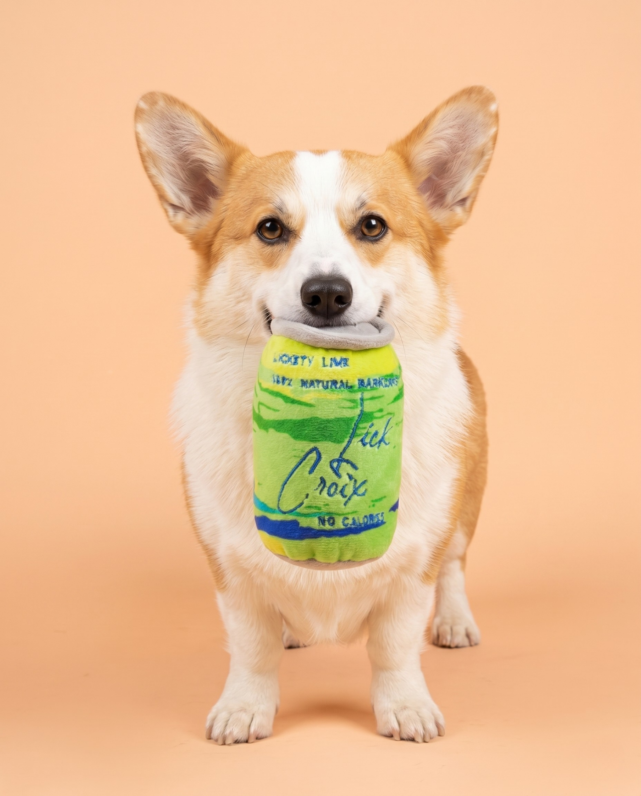 LickCroix Barkling Water Lickety Lime Plush Dog Toy