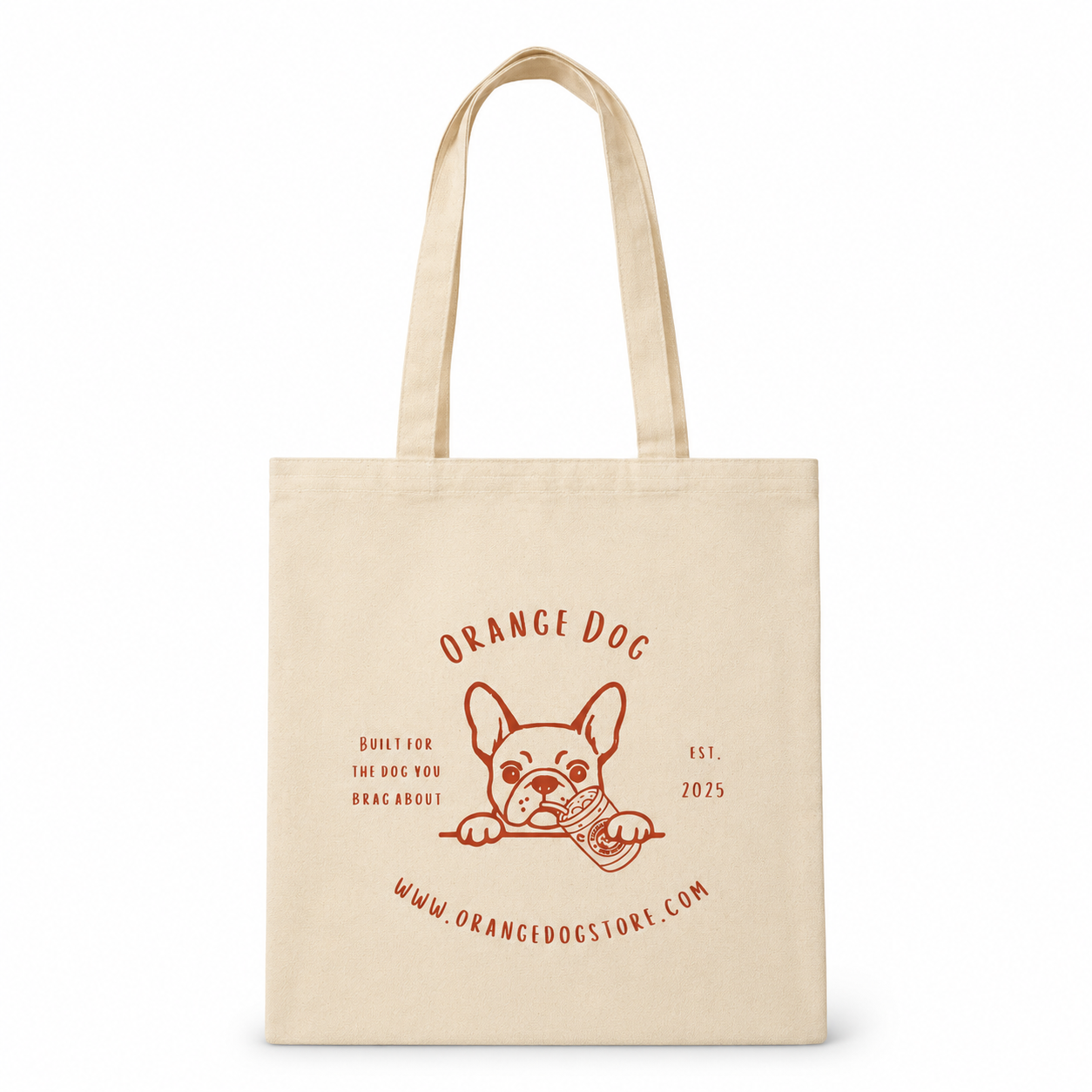 Orange Dog Canvas Tote Bag – Built for the Dog You Brag About