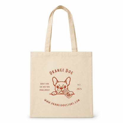 Orange Dog Canvas Tote Bag – Built for the Dog You Brag About